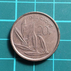ベルギー旧コイン 20フラン硬貨 1枚