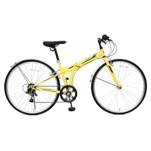 【美品‼️】チャリンクス 折りたたみ式クロスバイク《TERMES》 700×28C 自転車 シマノ6段変速 イエロー♪
