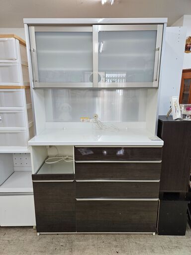 リサイクルショップどりーむ荒田店 No10886　お買い得品！　キッチンボード　食器棚　セパレートタイプ　2013年モデル　皿や日用品を仕切れるポール・プレート付き♪
