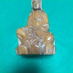 木彫中国敦煌の観音菩薩座像