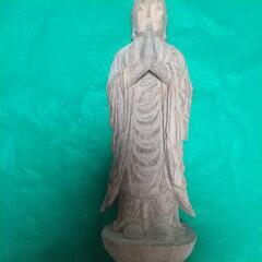 木彫古い手彫りの菩薩立像  約５０年位前に製作
