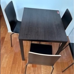 【ネット決済】IKEA ダイニングテーブルセット 黒