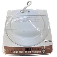 NO.1303 【2020年製】 SHARP 全自動洗濯機 7kg ES-T712-T