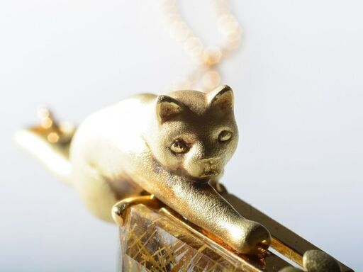 猫 ネックレス ハート ねこ 虹 ペンダント レディース 女性 彼女 誕生 