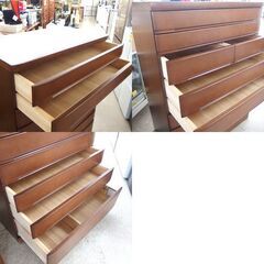 府中家具 8段 ハイチェスト 衣類収納 洋服収納 整理タンス 箪笥 たんす 