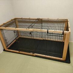 【ネット決済】リッチェル木製スライドペットサークル　ワイド　ナチ...