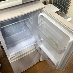 2ドア 冷蔵庫 SHARP SJーPO14AーC2015年製 137L クリーニング済