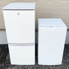 シャープ 冷蔵庫 洗濯機 2点セット 2019年 2021年