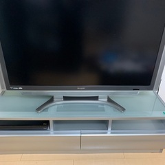 シャープ液晶テレビ52型　録画機　テレビ台セット