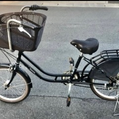 子供乗せ　高齢者　お買い物　自転車 マンマ 前20インチ 後22インチ 6段変速 