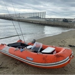 ジョイクラフト　オレンジペコ　ゴムボート中古艇　修理ベース