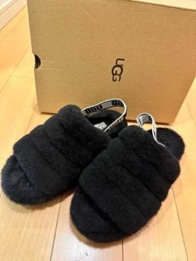UGG アグ Fluff Yeah Slide フラッフ イヤー スライド ブラック 24cm 箱あり
