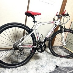 クロスバイク27インチSHIMANO18段変速、フロントショック付き
