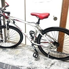 クロスバイク27インチSHIMANO18段変速、フロントショック付き