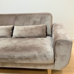 内諾済】LOWYA(ロウヤ) ソファ ベルベット調