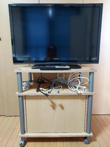 SHARP AQUOS32型テレビ(付属品有り)＋テレビ台