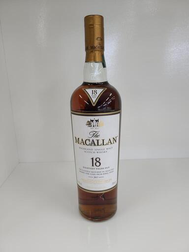 【値下げしました！】J4530 未開栓　ウイスキー　マッカラン18年　シェリーオーク　 43％ 700ml