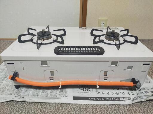 終了【中古美品】プロパン用！Palomaグリル付きテーブルコンロPA-S42H  