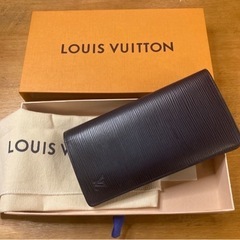 【美品】Louis Vuitton EPI 長財布ブルー(服/フ...