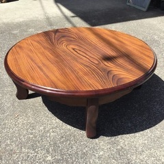 木製 ちゃぶ台 円卓 折り畳み 机 ローテーブル インテリア 家具