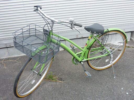 自転車　27インチ　グリーン系