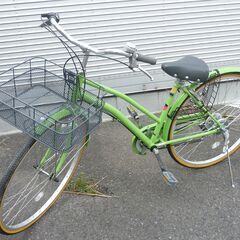 自転車　27インチ　グリーン系　
