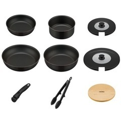 取手のとれるT-falフライパン9点セット+卵焼きフライパン