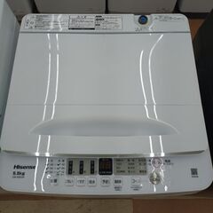 ★ジモティー割引有★ ハイセンス 全自動電気洗濯機 5.5kg HW-55E2W 2023年製 中古品