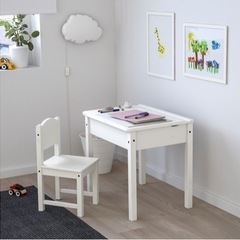 値下げ-イケア(IKEA)キッズ机、椅子セット