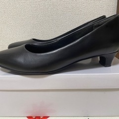 女性客室乗務員作業靴、ブラックレザー