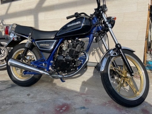 ジモティ限定価格！スズキGN125 腰上、セルモーターOH済み 実働書有