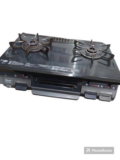【売り切れ】リンナイ　二口＋グリル付コンロ　LPガス（プロパンガス）用　KGM64BK2L 2020年製