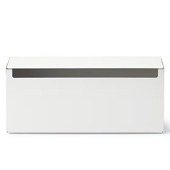【無印良品】スチールタップ収納箱フラップ式・ホワイトグレー