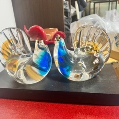 鳥の置物(ガラス製)