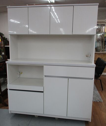 R207 土井インテリア キッチンボード、食器棚、幅140cm Used