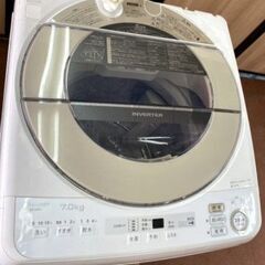 シャープ 美品 全自動洗濯機 7.0㎏ ES-SH7C-N ゴールド系 エコ運転