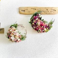 長いこと飾れる三日月リース ドライフラワーリース 母の日 母の日ギフト