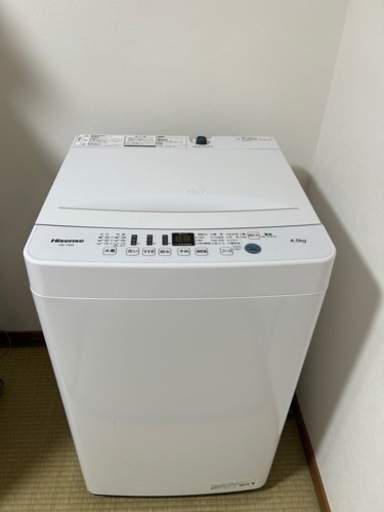 お話中　Hisense HW-T45D 2021年製　4.5kg 全自動洗濯機