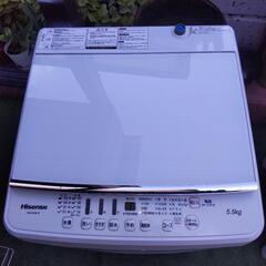 美品 Hisense 洗濯機 2020年製造 5,5kg 風乾燥...