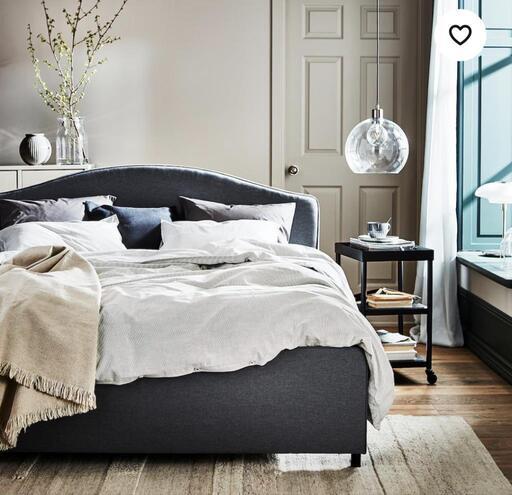 IKEA HAUGA ダブルベッド マットレス込み