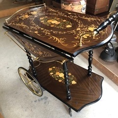 キッチンワゴンイタリア製ロココ調アンティーク調　ビィンテージ花台 キッチンワゴンイタリア製ロココ調アンティーク調 ビィンテージ花台