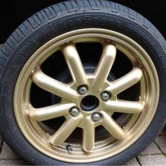 最終値下げ！！ワタナベ風タイヤ付きホイールです！！ - タイヤ、ホイール 