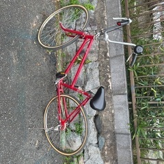 綺麗な自転車26インチ赤色