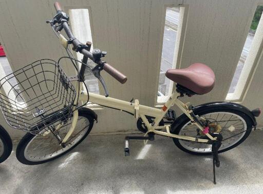 カゴ付き折りたたみ6段ギア自転車