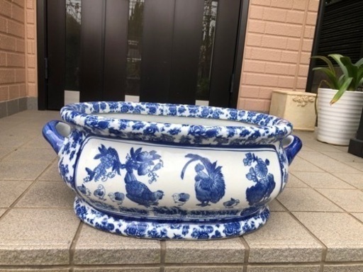 砥部焼睡蓮鉢 (とくとく) 神戸のその他の中古あげます・譲ります  