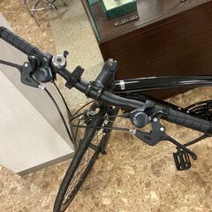 NEXTYLE(ネクスタイル) クロスバイク 自転車 700C 21段変速 フレームサイズ430mm テーパードヘッドチューブ インテグレーテッド式ヘッド NX-CR001 ブラック ホワイト