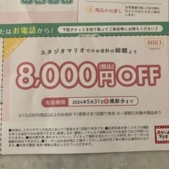 【お得】スタジオマリオ8000円OFFクーポン