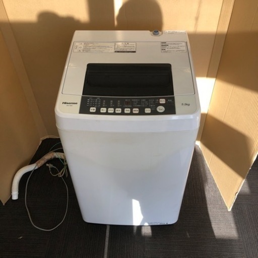 中古品】Hisense ハイセンス HW-T55C 全自動電気洗濯機 5.5kg 2019年製 