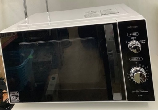 TOSHIBA ER-SM17-W [単機能レンジ フラットタイプ 横開き 17L ホワイト ヘルツフリー]  リサイクルショップ宮崎屋　佐土原店　24.3.31F
