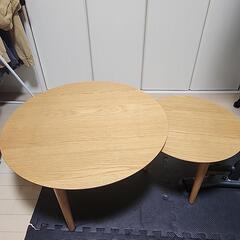 伸長式 69-2枚 丸テーブル 丸机 ローテーブル